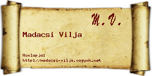 Madacsi Vilja névjegykártya